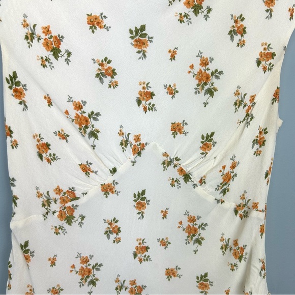 Reformation Bettie floral print high neck top size 10 zip back closure - Picture 8 of 16